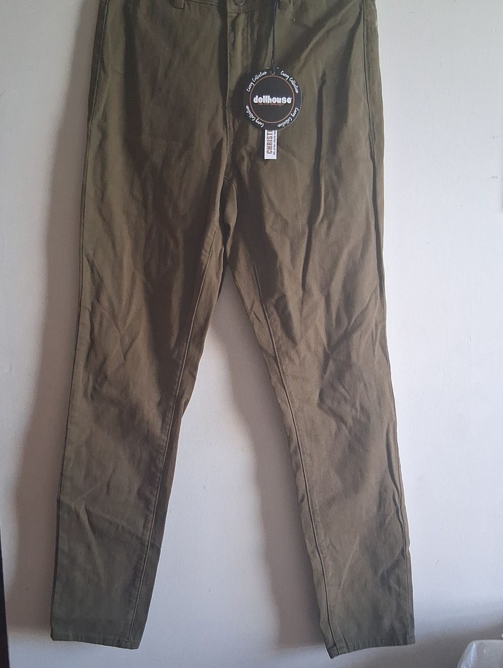 Women Dollhouse Olive Green Slim Chinos Size 5/6